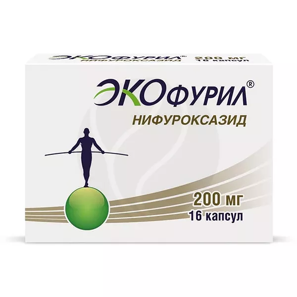 Изображение товара Экофурил капсулы 200мг для лечения диареи 16 шт в пачке Изображение товара Экофурил капсулы 200мг для лечения диареи 16 шт в пачке