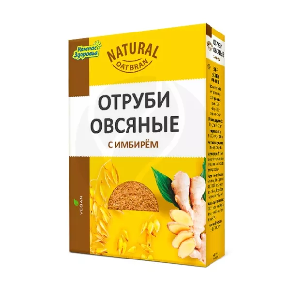 Изображение товара Компасс здоровья овсяные отруби с имбирем 200г натуральный продукт
