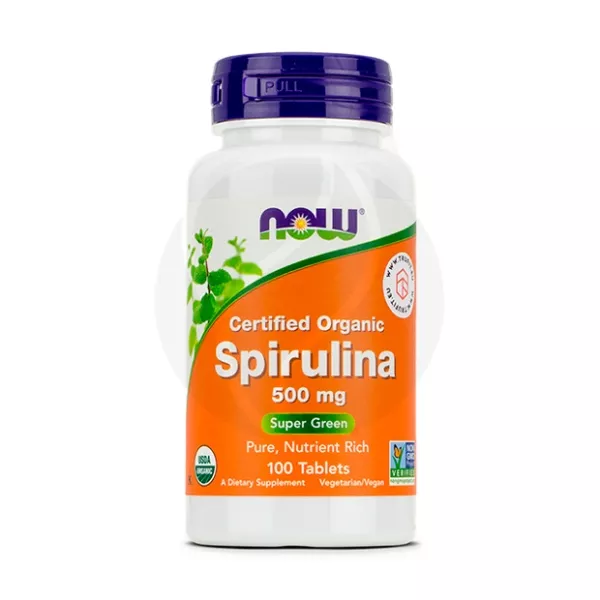 Изображение товара NOW Спирулина таблетки No100 - биодобавка для иммунитета и очищения организма