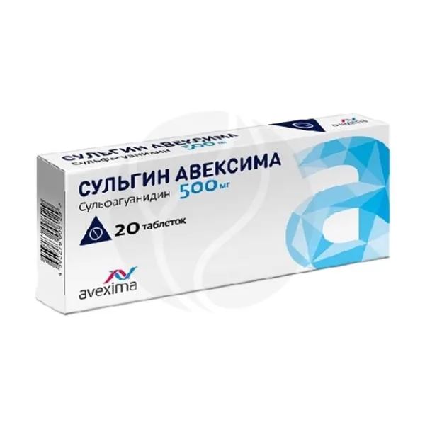 Изображение товара Сульгин Авексима таблетки 500мг для лечения инфекций