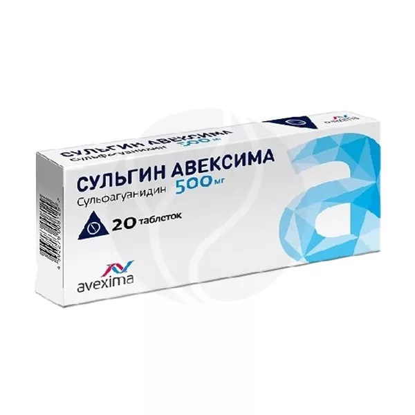 Изображение товара Таблетки Сульгин Авексима 500мг противомикробное Изображение товара Таблетки Сульгин Авексима 500мг противомикробное