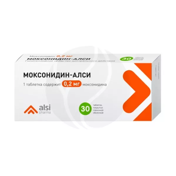 Изображение товара Моксонидин-Алси таблетки покрытые оболочкой 0,2 мг, 30 штук