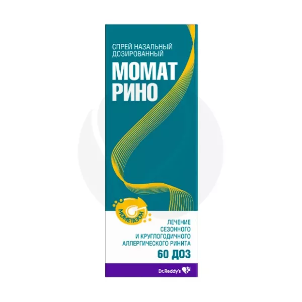 Изображение товара Момат Рино спрей назальный 50мкг/доза, 60 доз для лечения аллергического ринита