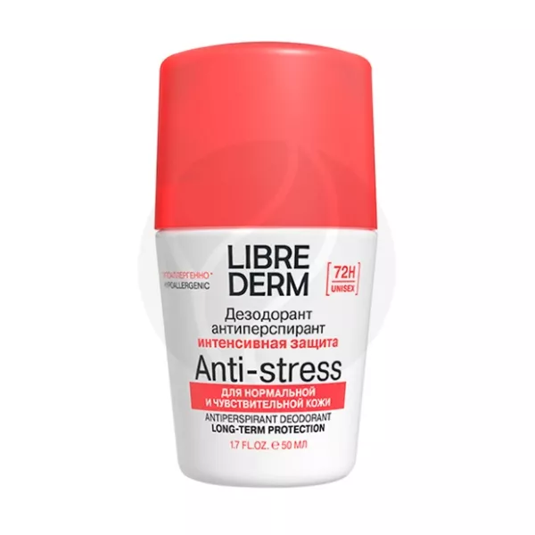 Изображение товара Librederm Anti-stress дезодорант-антиперспирант 72 часа при избыточном потоотделении, 50мл