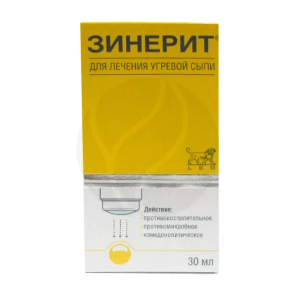 Зинерит порошок д/пригот. р-ра д/наружн. прим., 30мл