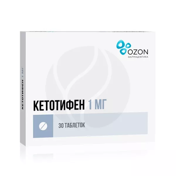 Кетотифен таблетки 1мг, №30,Озон
