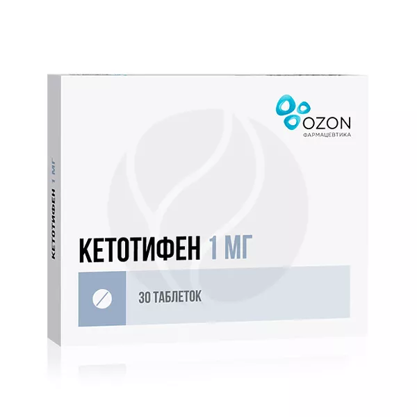 Изображение товара Кетотифен таблетки 1мг, №30,Озон Изображение товара Кетотифен таблетки 1мг, №30,Озон