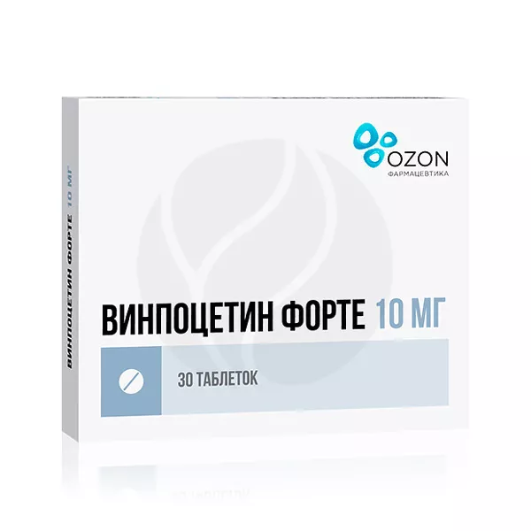 Изображение товара Винпоцетин форте таблетки 10мг, №30 Изображение товара Винпоцетин форте таблетки 10мг, №30