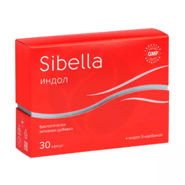 Изображение товара БАД Sibella Индол капсулы 30 шт Индол-3-карбинол Изображение товара БАД Sibella Индол капсулы 30 шт Индол-3-карбинол