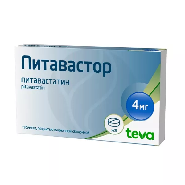 Питавастор таблетки покрыт. п/о 4мг, №28