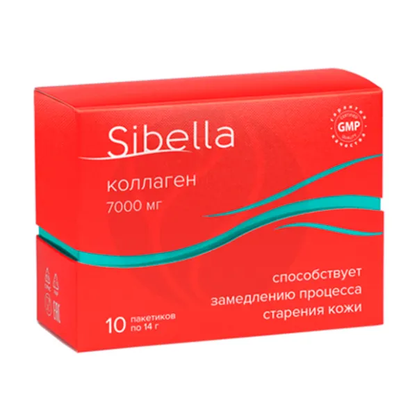 Sibella Коллаген порошок д/пригот. р-ра д/приема внутрь, 14г №10