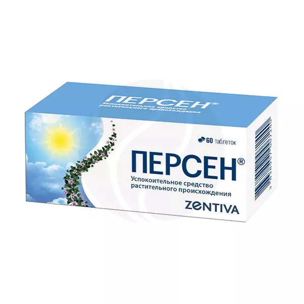 Изображение товара Таблетки Персен с валерианой, мелиссой и мятой перечной - успокающее и спазмолитическое средство Изображение товара Таблетки Персен с валерианой, мелиссой и мятой перечной - успокающее и спазмолитическое средство