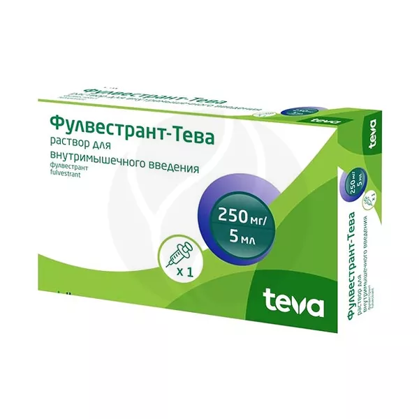 Изображение товара Фулвестрант-Тева раствор д/в/м введ. 250мг/5мл №1