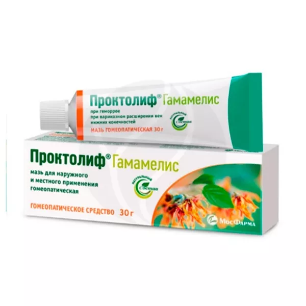 Проктолиф Гамамелис мазь д/местн. и наружн. прим., 30г