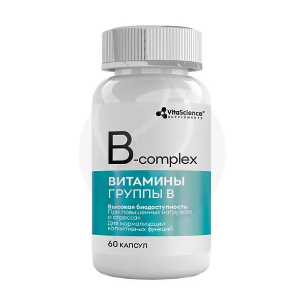 Изображение товара VitaScience В-комплекс капсулы, №60 Изображение товара VitaScience В-комплекс капсулы, №60