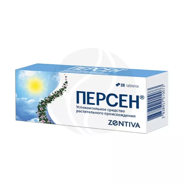 Изображение товара Персен таблетки 20 штук для нервной системы и бессонницы Фото