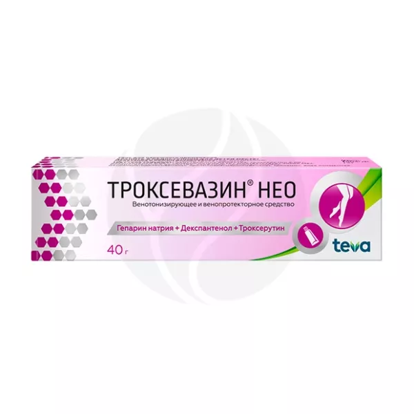 Изображение товара Троксевазин Нео гель д/наружн. прим., 40г Изображение товара Троксевазин Нео гель д/наружн. прим., 40г
