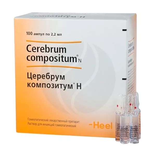 Изображение товара Церебрум композитум Н гомеопатический раствор для инъекций 2,2мл №100 Германия