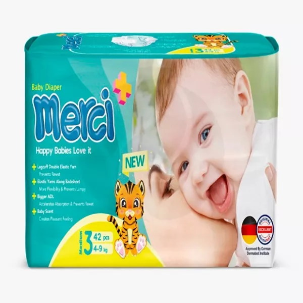 Изображение товара Merci подгузники размер М 3 для детей 4-9кг