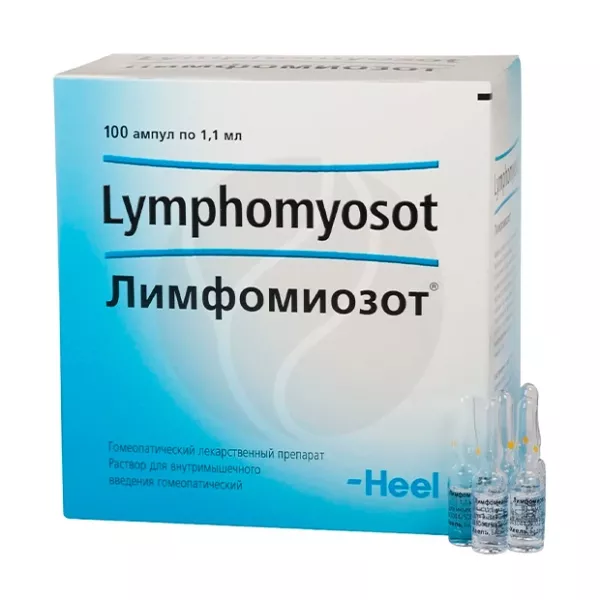 Лимфомиозот раствор д/в/м введ. гомеопатический, 1,1мл №100