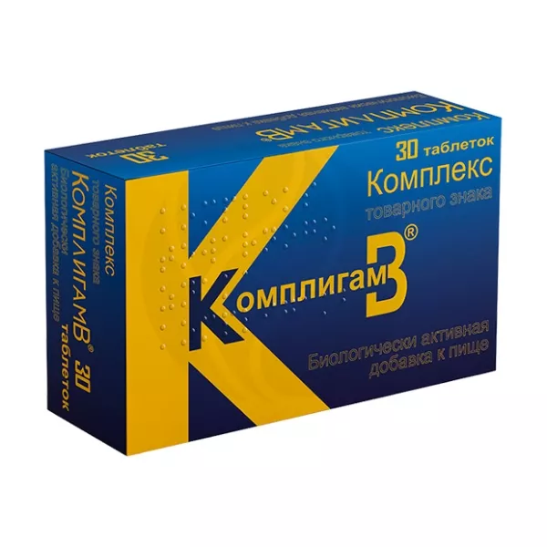 Изображение товара Комплигам В комплекс таблетки 30 шт - витамины группы В и холин для укрепления организма
