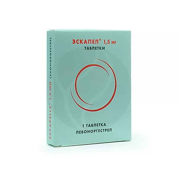 Изображение товара Эскапел таблетки 1,5 мг для экстренной контрацепции Изображение товара Эскапел таблетки 1,5 мг для экстренной контрацепции