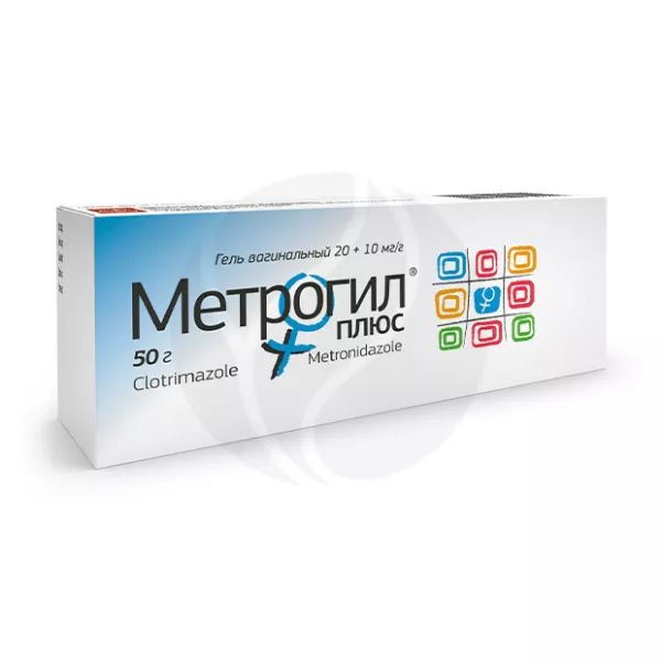 Изображение товара Метрогил Плюс гель вагинальный 1%, 50г с аппликат. №1 Изображение товара Метрогил Плюс гель вагинальный 1%, 50г с аппликат. №1
