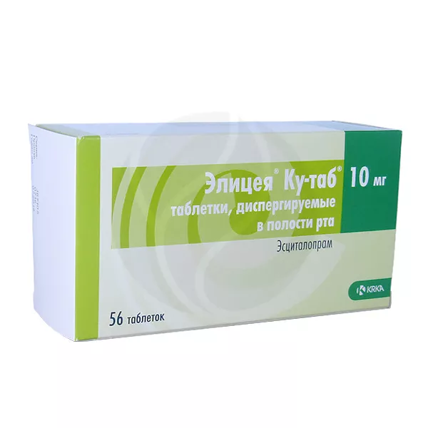Изображение товара Элицея КУ-таб диспергируемые таблетки 10мг No56 - эффективное средство для лечения депрессии и трево