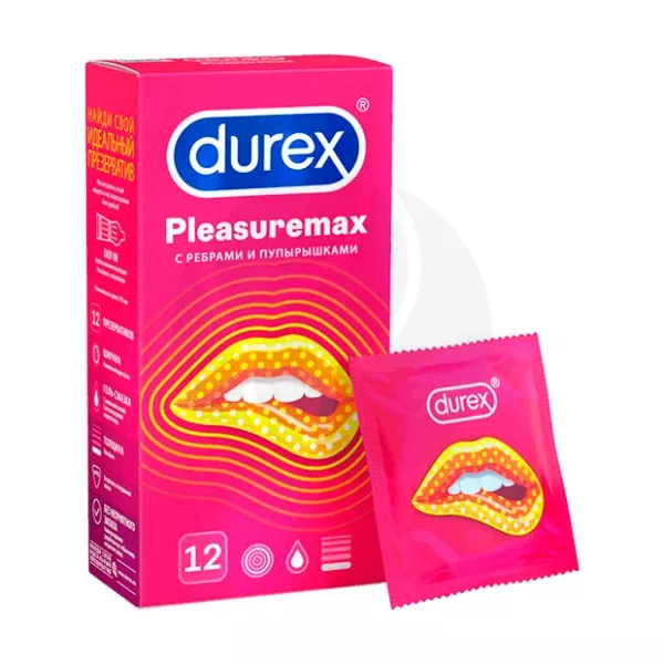 Изображение товара Презервативы Durex Pleasuremax рельефные №12