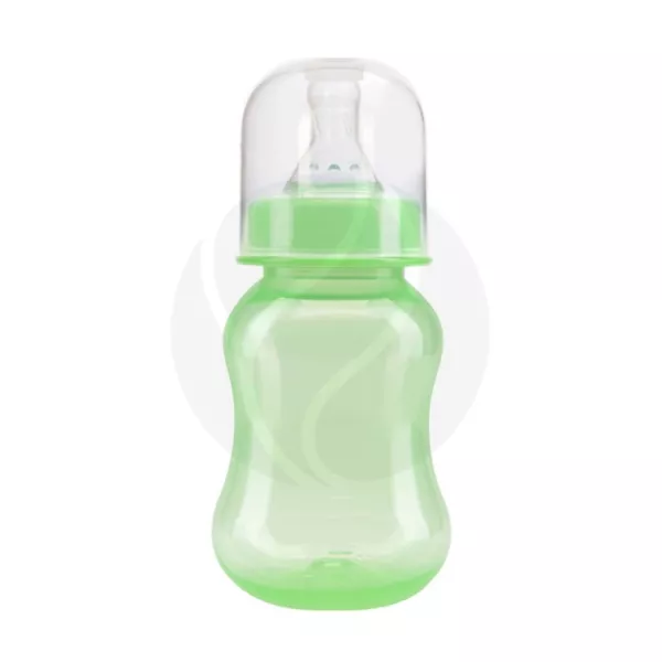 Изображение товара Курносики бутылочка для кормления с силиконовой соской приталенная (0+), цвет в ассортименте, 125мл