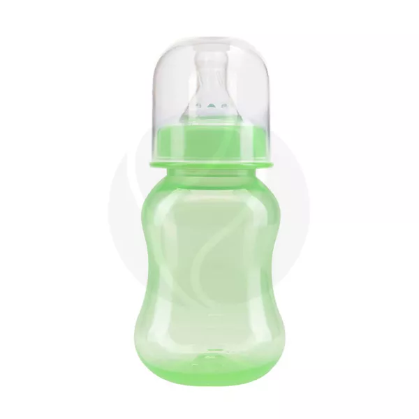 Изображение товара Курносики бутылочка для кормления с силиконовой соской приталенная (0+), цвет в ассортименте, 125мл