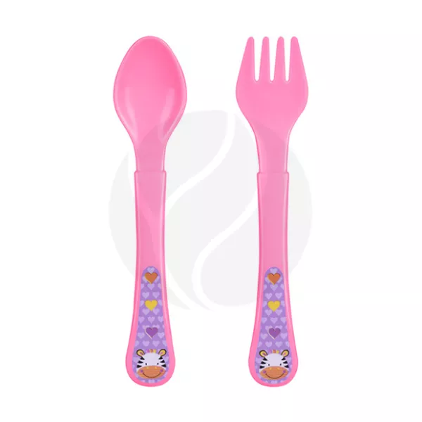 Изображение товара Курносики Набор ложечка и вилочка для кормления малышей 4+ месяцев