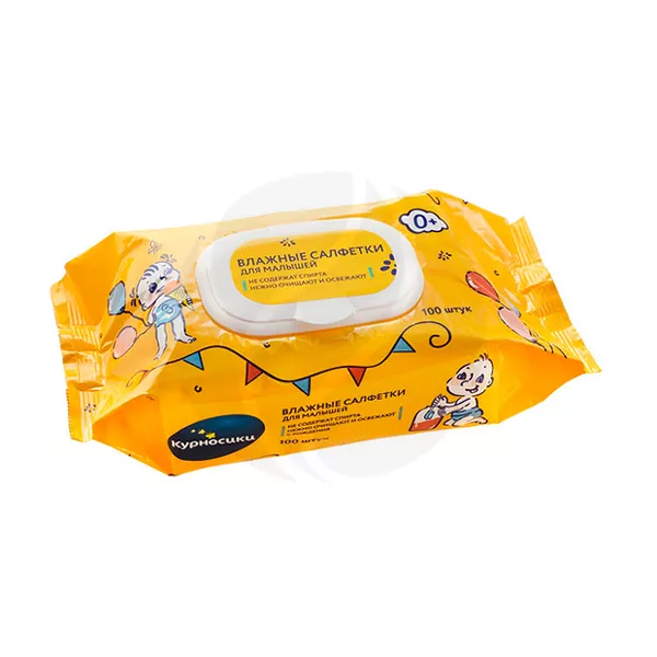 Изображение товара Курносики влажные салфетки для малышей 100 шт гипоаллергенные безопасные