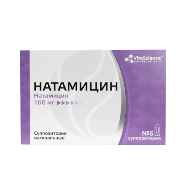 Vitascience Натамицин суппозитории ваг. 100мг, №6