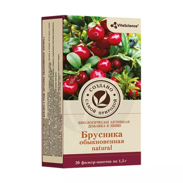 Изображение товара Vitascience Брусника обыкновенная 1, 5 г No20 - натуральная добавка для укрепления организма