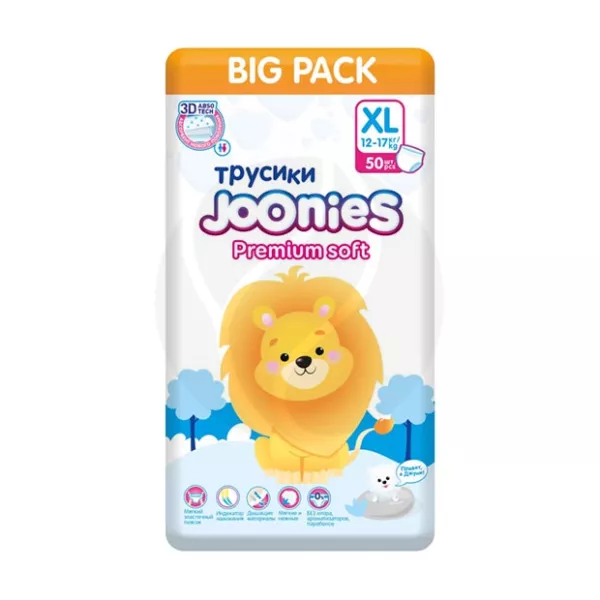 Изображение товара Подгузники трусики Joonies Premium Soft XL 50 шт для активных малышей 12-17 кг