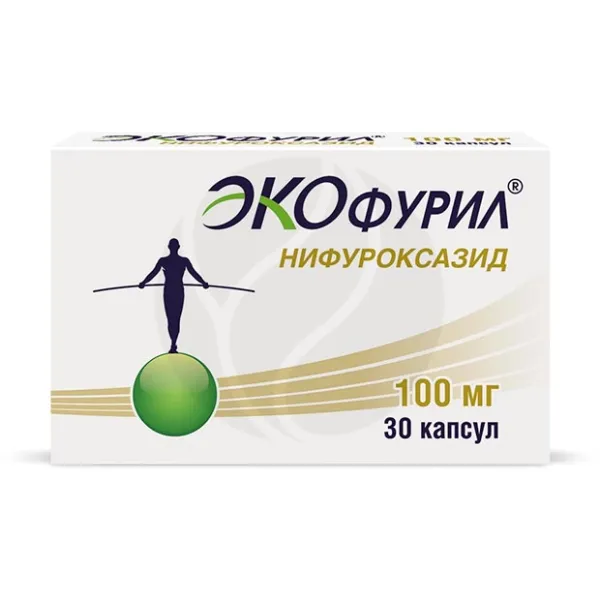 Изображение товара Экофурил капсулы 100мг для лечения диареи, 30 штук