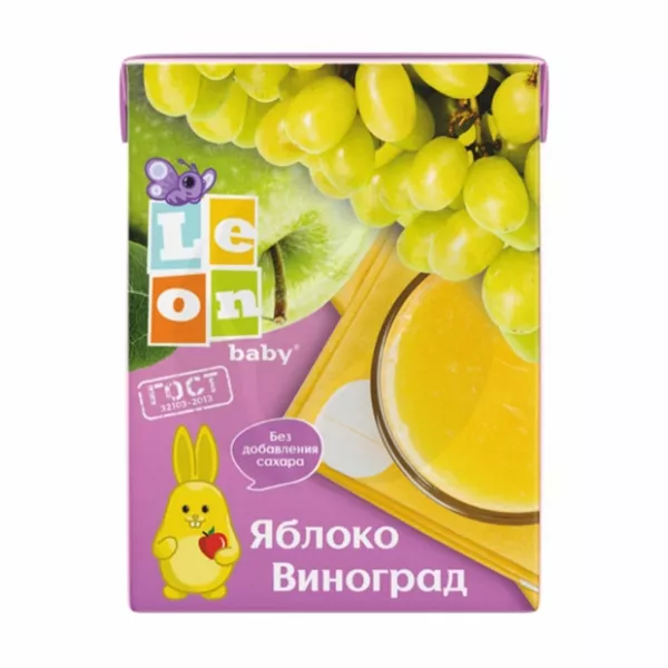 Leon Baby сок яблочно-виноградный, 0.2л