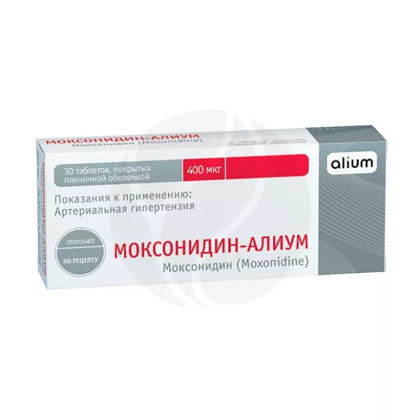 Изображение товара Моксонидин-Алиум таблетки покрытые 0,4мг №30 для снижения давления вегетативные нарушения Изображение товара Моксонидин-Алиум таблетки покрытые 0,4мг №30 для снижения давления вегетативные нарушения