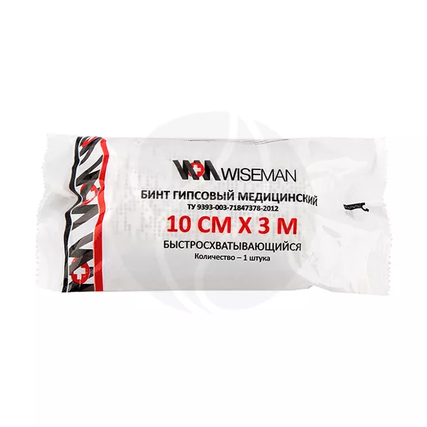 Изображение товара Wiseman бинт нестерильный гипсовый медицинский быстросхватывающий, (10см*3м) Изображение товара Wiseman бинт нестерильный гипсовый медицинский быстросхватывающий, (10см*3м)