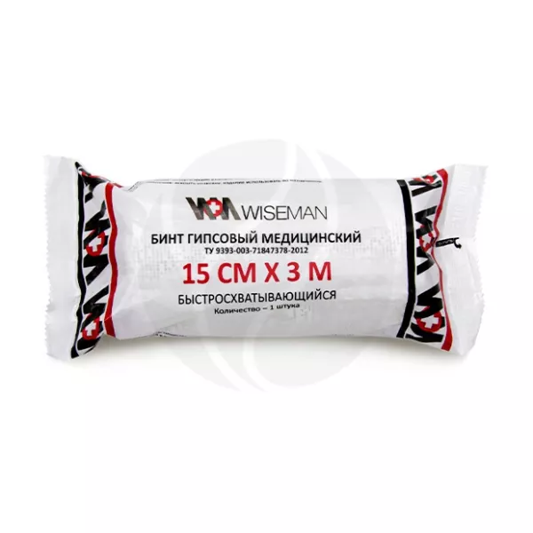 Изображение товара Wiseman бинт нестерильный гипсовый 15см*3м для медицинских нужд