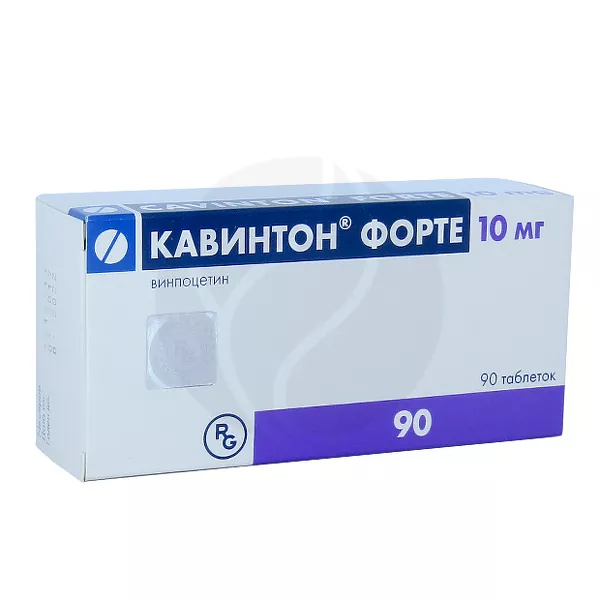 Изображение товара Кавинтон форте 10 мг таблетки 90 шт для улучшения мозгового кровообращения Изображение товара Кавинтон форте 10 мг таблетки 90 шт для улучшения мозгового кровообращения