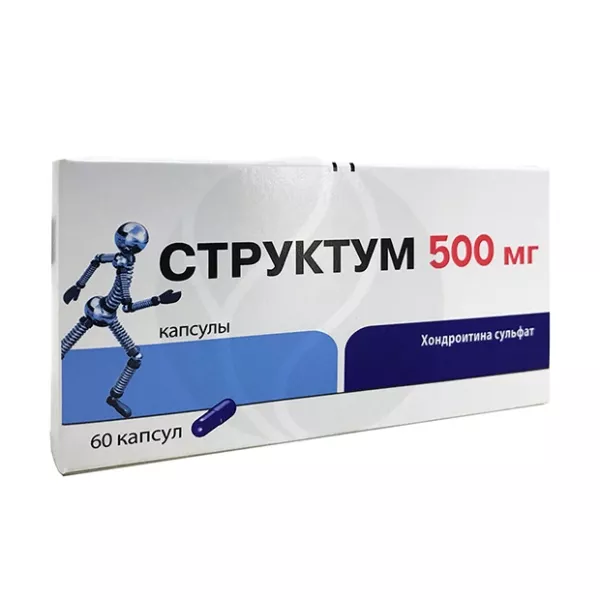 Изображение товара Структум капсулы 500 мг для лечения остеоартроза и остеохондроза, 60 шт