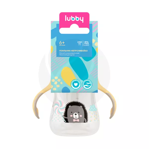 Изображение товара Поильник-непроливайка Lubby 250мл мягкий носик для детей от 6 месяцев Изображение товара Поильник-непроливайка Lubby 250мл мягкий носик для детей от 6 месяцев