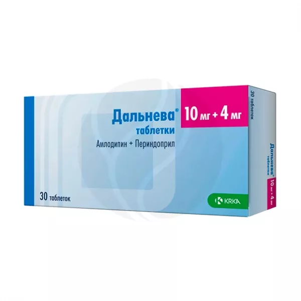 Изображение товара Дальнева таблетки 10мг+4мг для гипертензии и ИБС 30 шт