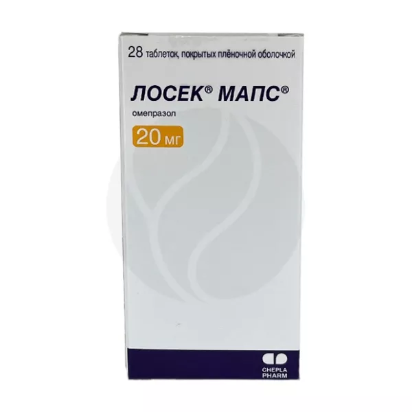 Лосек МАПС таблетки покрыт. п/о 20мг, №28