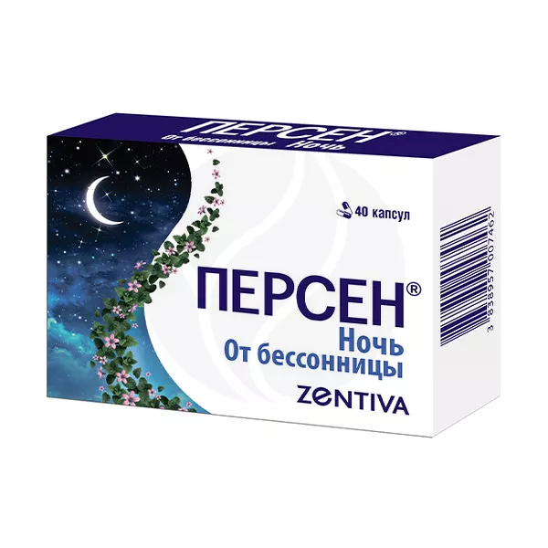Изображение товара Капсулы Персен Ночь Adipharm - валериана, мелисса, мята для нормализации сна Изображение товара Капсулы Персен Ночь Adipharm - валериана, мелисса, мята для нормализации сна