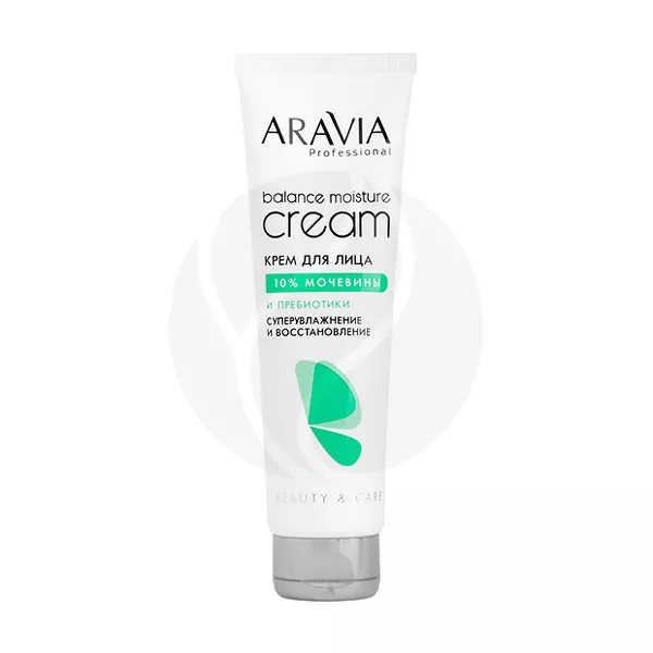 Изображение товара Aravia Professional крем для лица суперувлажнение и восстановление с мочевиной 10% и пребиотиками, 150мл Изображение товара Aravia Professional крем для лица суперувлажнение и восстановление с мочевиной 10% и пребиотиками, 150мл