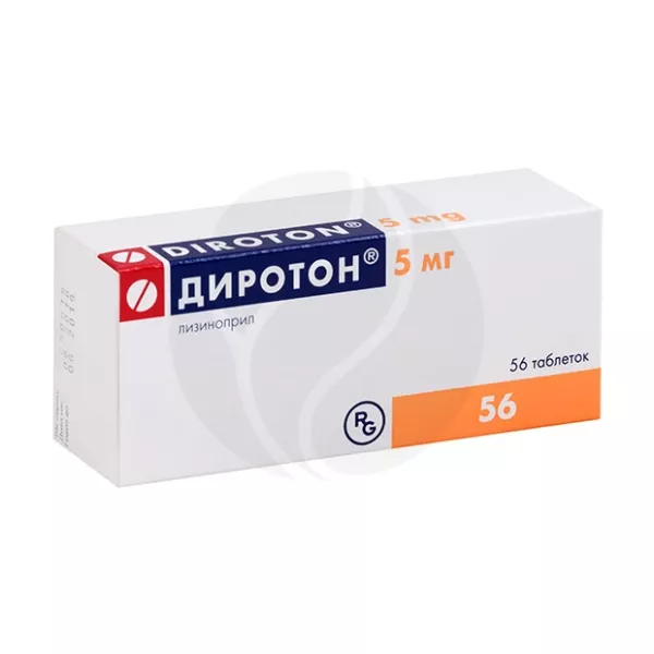 Диротон таблетки 5мг, №56