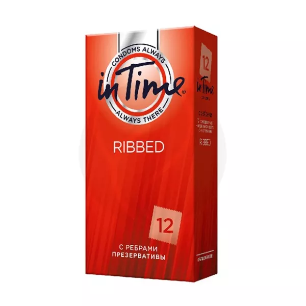 Изображение товара Презервативы In Time Ribbed с ребристой текстурой, 12 шт.